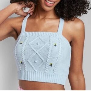 Wild Fable Crochet Cropped Tank